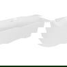 Mexen Gia baignoire îlot d'angle rainurée droite 170 x 80 cm, blanc brillant, trop-plein blanc - 52701708000P-20