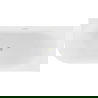 Mexen Gia baignoire autoportante d'angle rainurée droite 170 x 80 cm, blanc brillant, trop-plein or brossé - 52701708000P-55