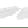 Baignoire autoportante d'angle gaufrée droite Mexen Gia 170 x 80 cm, blanc brillant, trop-plein or rose - 52701708000P-60