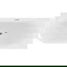 Mexen Gia baignoire îlot d'angle rainurée droite 170 x 80 cm, blanc brillant, trop-plein gun gris brossé - 52701708000P-66