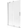 Mexen Velar paroi de baignoire coulissante à 2 volets 110 x 150 cm, givre, chrome - 896-110-000-31-01