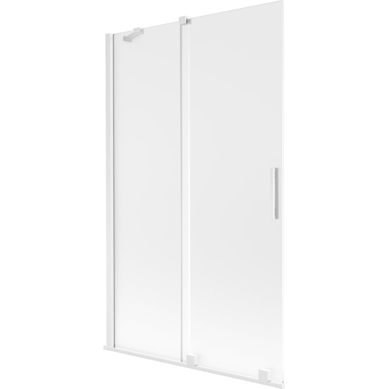 Mexen Velar paroi de baignoire 2 volets coulissants 110 x 150 cm, givré, blanc - 896-110-000-31-20