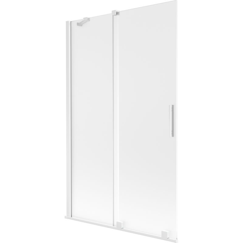 Mexen Velar paroi de douche 2 volets coulissants 110 x 150 cm, givré, blanc - 896-110-000-31-20