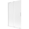 Mexen Velar paroi de baignoire 2 volets coulissants 110 x 150 cm, givré, blanc - 896-110-000-31-20