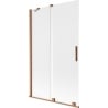 Mexen Velar paroi de baignoire à 2 volets coulissants 110 x 150 cm, givré, cuivre brossé - 896-110-000-31-65