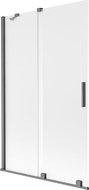 Mexen Velar paroi de baignoire 2 volets coulissants 110 x 150 cm, givre, gris fusil brossé - 896-110-000-31-66