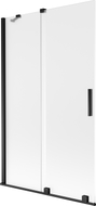 Mexen Velar pare-douche 2 volets coulissants 110 x 150 cm, givré, noir - 896-110-000-31-70
