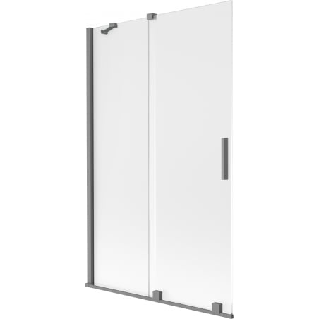 Mexen Velar paroi de baignoire coulissante à 2 vantaux 110 x 150 cm, givrée, métal canon - 896-110-000-31-95