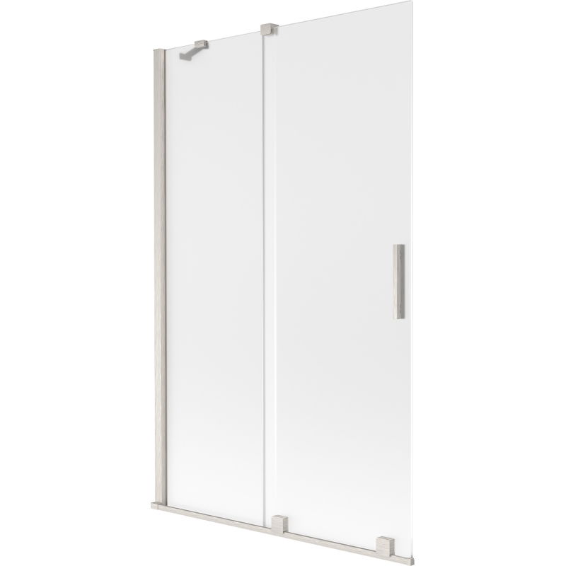 Mexen Velar paroi de bain à 2 panneaux coulissants 110 x 150 cm, givré, nickel brossé - 896-110-000-31-97