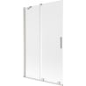 Mexen Velar paroi de baignoire coulissante à 2 volets 110 x 150 cm, givre, nickel brossé - 896-110-000-31-97