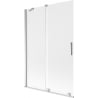 Mexen Velar paroi de baignoire à 2 volets coulissants 120 x 150 cm, givre, chrome - 896-120-000-31-01