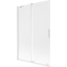 Mexen Velar paroi de baignoire à 2 battants coulissants 120 x 150 cm, givre, blanc - 896-120-000-31-20