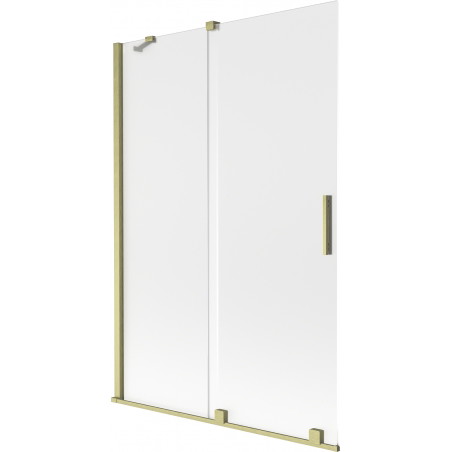 Mexen Velar paroi de baignoire 2 panneaux coulissants 120 x 150 cm, givre, doré brossé - 896-120-000-31-55