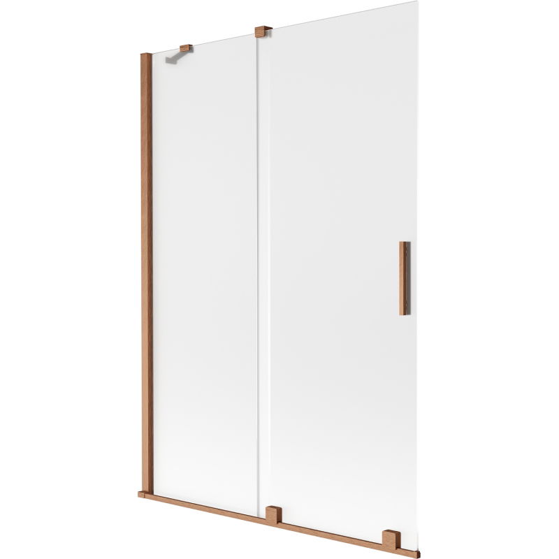 Mexen Velar paroi de baignoire 2 volets coulissants 120 x 150 cm, givre, cuivre brossé - 896-120-000-31-65