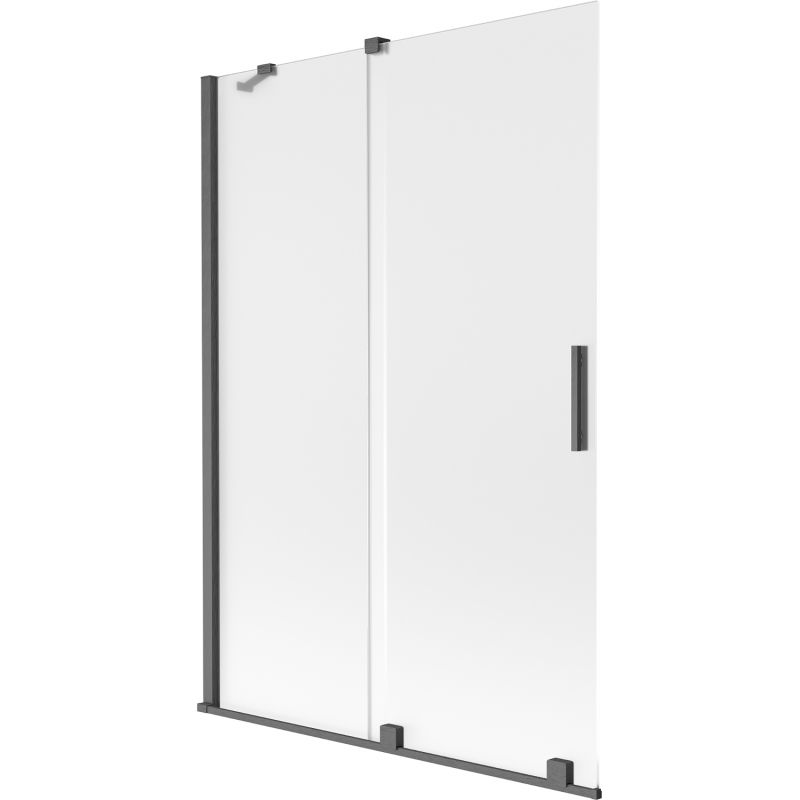 Paroi de baignoire Mexen Velar à 2 volets coulissants 120 x 150 cm, givrée, gris acier brossé - 896-120-000-31-66