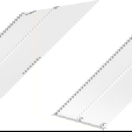 Paroi de baignoire double coulissante Mexen Velar 120 x 150 cm, givré, nickel brossé - 896-120-000-31-97