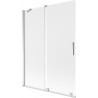 Mexen Velar paroi de baignoire coulissante à 2 volets 130 x 150 cm, givre, chrome - 896-130-000-31-01