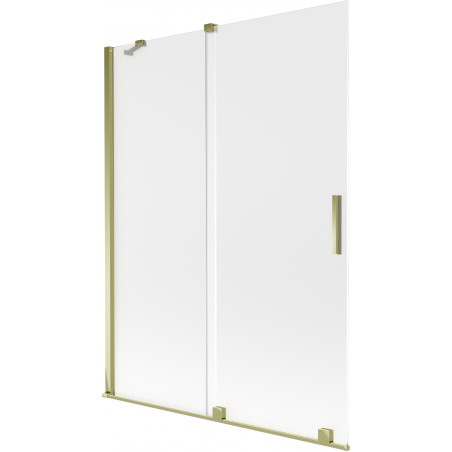 Mexen Velar pare-douche baignoire à 2 volets coulissants 130 x 150 cm, givré, doré - 896-130-000-31-50