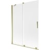 Mexen Velar pare-douche baignoire à 2 volets coulissants 130 x 150 cm, givré, doré - 896-130-000-31-50