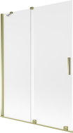 Mexen Velar pare-douche baignoire à 2 volets coulissants 130 x 150 cm, givré, doré - 896-130-000-31-50
