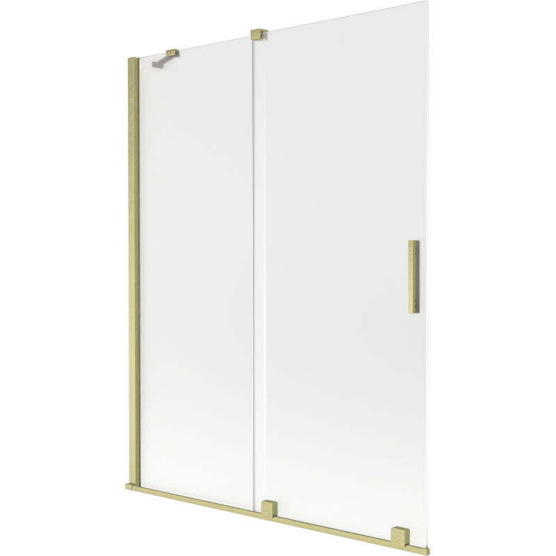 Paroi de baignoire coulissante Mexen Velar à 2 volets 130 x 150 cm, givré, doré brossé - 896-130-000-31-55