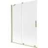 Mexen Velar paroi de baignoire 2 volets coulissants 130 x 150 cm, givré, doré brossé - 896-130-000-31-55