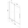 Mexen Velar paroi de baignoire 2 volets coulissants 130 x 150 cm, givré, doré brossé - 896-130-000-31-55