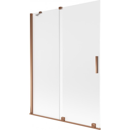 Mexen Velar pare-douche à 2 volets coulissants 130 x 150 cm, givré, or rose - 896-130-000-31-60