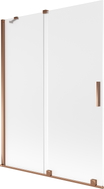 Mexen Velar pare-douche à 2 volets coulissants 130 x 150 cm, givré, or rose - 896-130-000-31-60