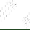 Mexen Velar pare-douche 2 vantaux coulissants 130 x 150 cm, givre, or rose - 896-130-000-31-60