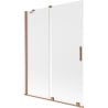 Mexen Velar pare-douche 2 panneaux coulissants 130 x 150 cm, givré, cuivre brossé - 896-130-000-31-65