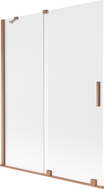 Mexen Velar pare-douche 2 panneaux coulissants 130 x 150 cm, givré, cuivre brossé - 896-130-000-31-65
