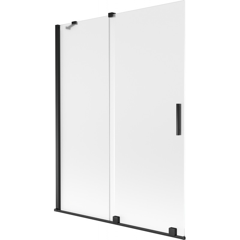 Mexen Velar paroi de douche 2 battants coulissants 130 x 150 cm, dépoli, noir - 896-130-000-31-70