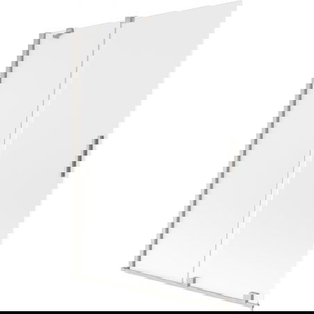 Mexen Velar paroi de baignoire coulissante à 2 volets 130 x 150 cm, givre, nickel brossé - 896-130-000-31-97