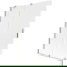 Mexen Velar paroi de baignoire coulissante à 2 volets 130 x 150 cm, givre, nickel brossé - 896-130-000-31-97