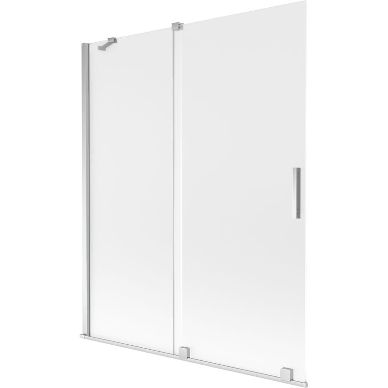 Mexen Velar paroi de baignoire 2 volets coulissants 140 x 150 cm, dépoli, chrome - 896-140-000-31-01