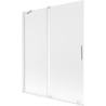 Mexen Velar paroi de baignoire coulissante à 2 panneaux 140 x 150 cm, givré, blanc - 896-140-000-31-20