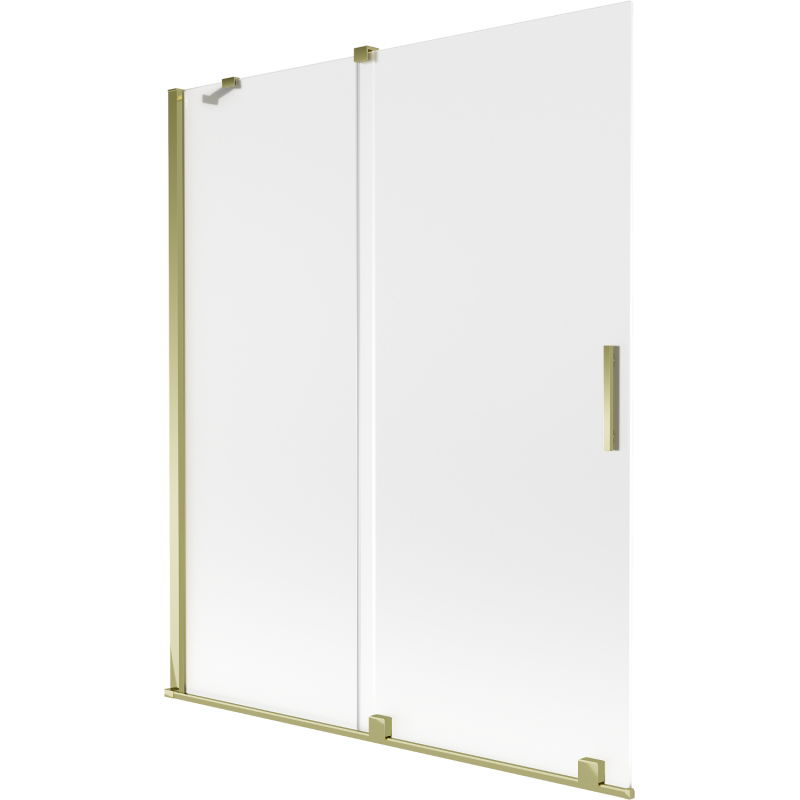 Mexen Velar paroi de baignoire coulissante à 2 portes 140 x 150 cm, givré, doré - 896-140-000-31-50
