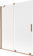 Paroi de douche Mexen Velar coulissante à 2 panneaux 140 x 150 cm, dépoli, cuivre brossé - 896-140-000-31-65