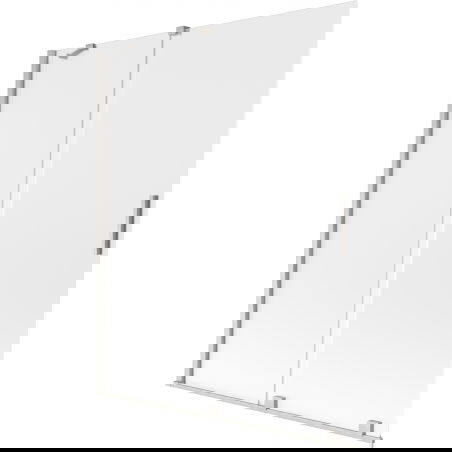 Mexen Velar pare-douche baignoire coulissant 2 panneaux 140 x 150 cm, givré, nickel brossé - 896-140-000-31-97