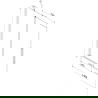Mexen Velar pare-douche baignoire coulissant 2 panneaux 140 x 150 cm, givré, nickel brossé - 896-140-000-31-97