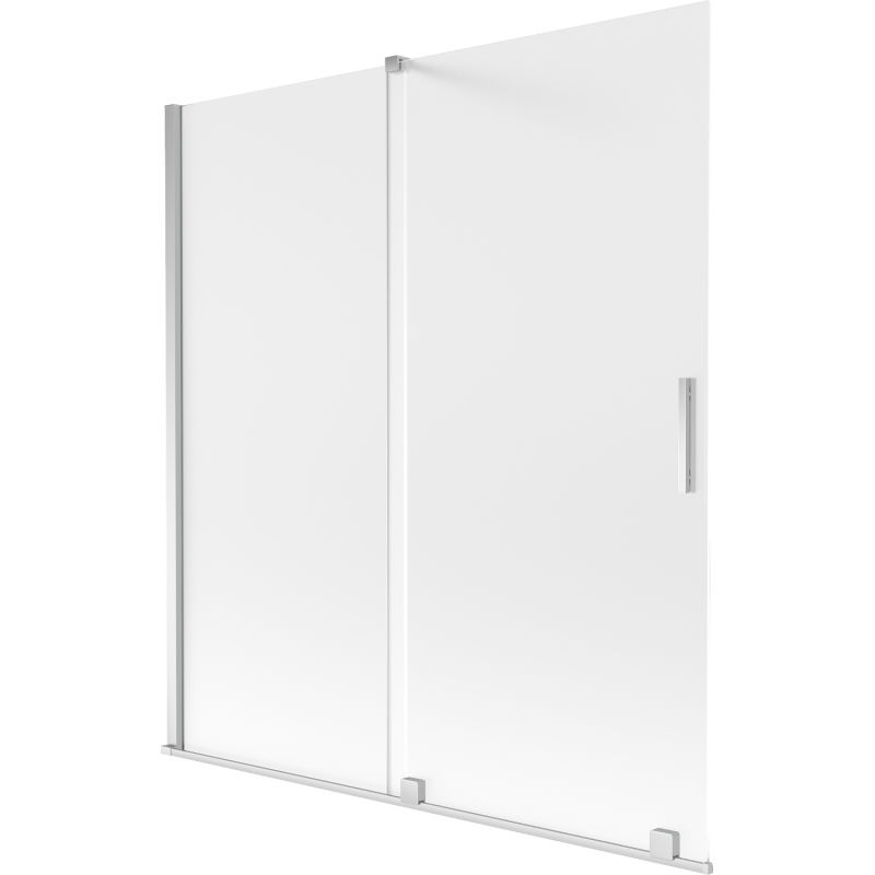 Mexen Velar pare-douche de baignoire 2 battants coulissants 150 x 150 cm, givre, chrome - 896-150-000-31-01