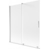 Mexen Velar paravent de baignoire coulissant à 2 vantaux 150 x 150 cm, dépoli, chrome - 896-150-000-31-01