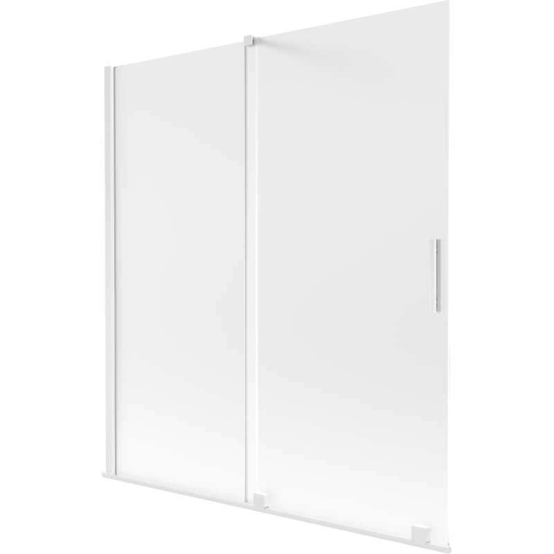 Mexen Velar pare-douche 2 volets coulissants 150 x 150 cm, givré, blanc - 896-150-000-31-20