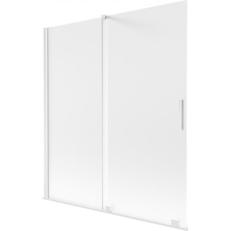 Mexen Velar pare-douche 2 volets coulissants 150 x 150 cm, givré, blanc - 896-150-000-31-20