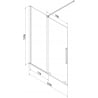 Mexen Velar pare-douche 2 volets coulissants 150 x 150 cm, givré, blanc - 896-150-000-31-20