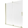 Mexen Velar paroi de baignoire à deux panneaux coulissants 150 x 150 cm, givré, doré - 896-150-000-31-50