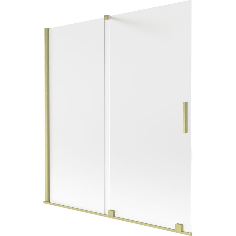 Paroi de baignoire coulissante à 2 volets Mexen Velar 150 x 150 cm, givré, or brossé - 896-150-000-31-55