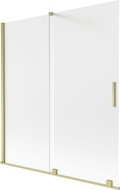 Mexen Velar paroi de baignoire coulissante à 2 volets 150 x 150 cm, givre, or brossé - 896-150-000-31-55