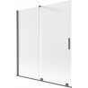 Mexen Velar paroi de baignoire à deux volets coulissants 150 x 150 cm, givré, gris canon brossé - 896-150-000-31-66